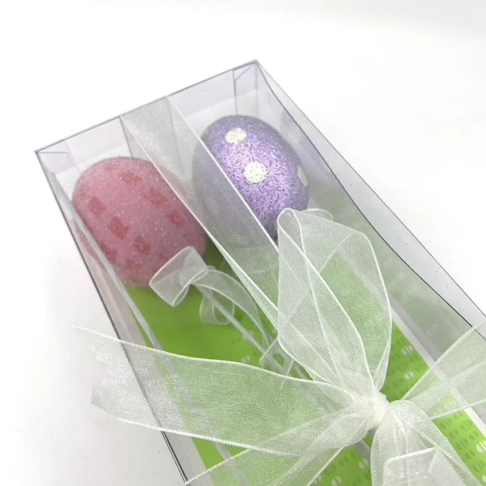 Target 4 Count Frosted Easter Egg Picks Decor Bouquet Crafts
